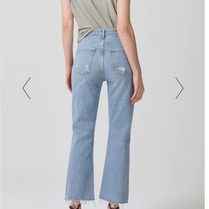 Citizens of Humanity, Isola cropped bootcut jeans.  Color: Blue Moon Size: 27